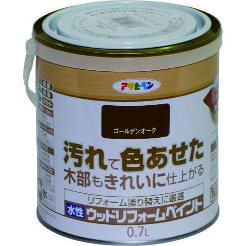 【TRUSCO】アサヒペン　水性ウッドリフォームペイント　０．７Ｌ　ゴールデンオーク